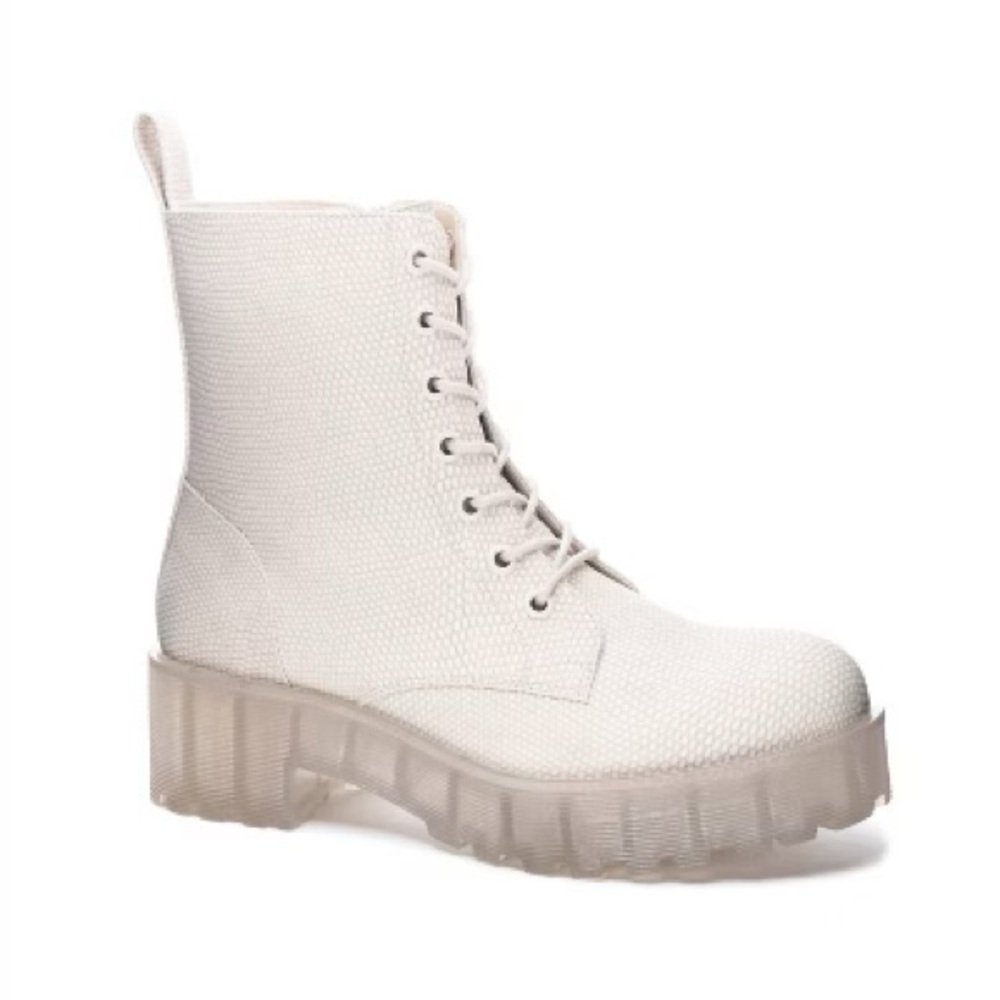 DIRTY LAUNDRY MAZZY NATURAL COMBAT BOOTIES (new without box) Size 9